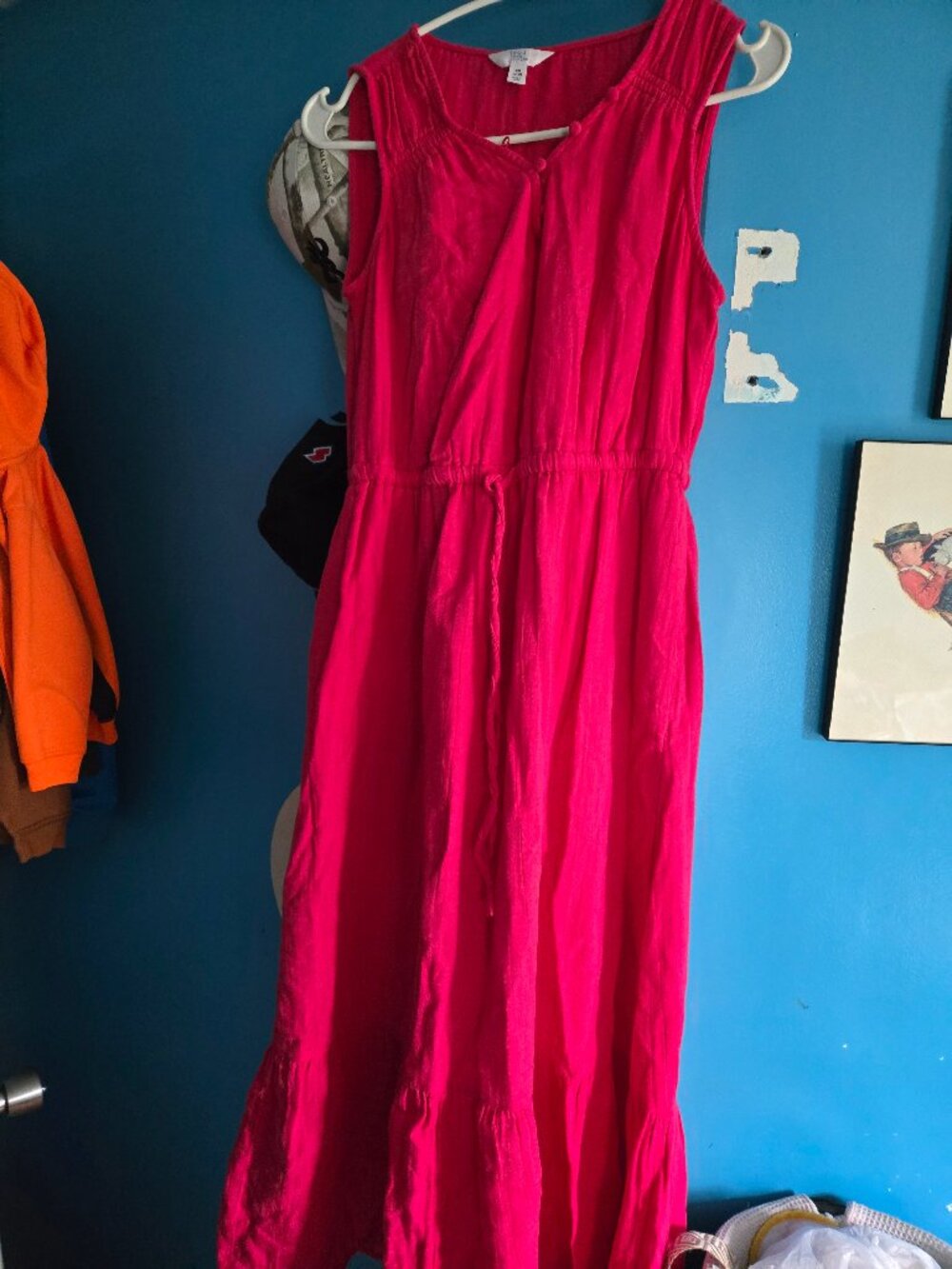 Time & Tru Linen Midi/Maxi Dress